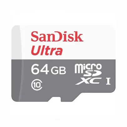 (PRIME) Cartão De Memória Sandisk Ultra 64Gb + Adaptador | R$62