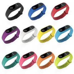 Pulseira Extra para Mi Band 2 Colorida + Pelicula (PRETO)