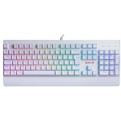 Teclado Mecânico Gamer Redragon Kala Lunar RGB, Switch Red, ABNT-2, White