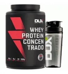 Whey Protein Concentrado 900g Cookies Dux Nutrition + Coqueteleira 800ml