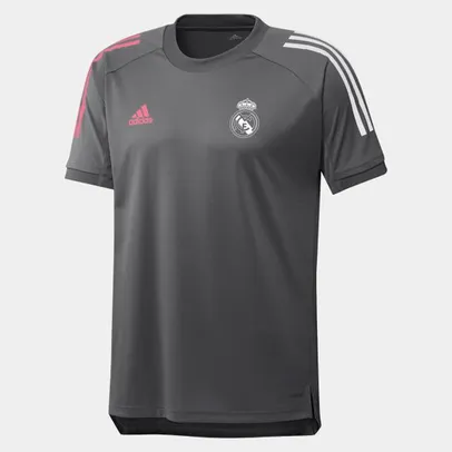 Camisa Real Madrid Treino 20/21 Adidas Masculina - Cinza | R$100