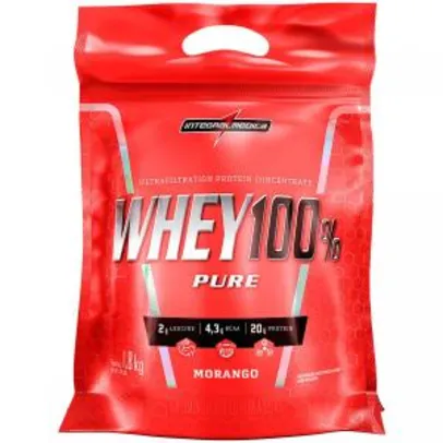 Whey 100% Pure Integralmédica - Morango - 1,8Kg | R$102