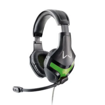 Headset Gamer Warrior Harve P2 Stereo Preto/Verde - PH298 | R$86