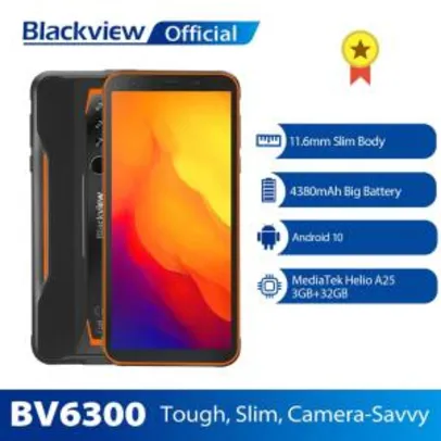Smartphone Blackview bv6300 3gb + 32gb 4380mah 5.7 polegada hd R$792