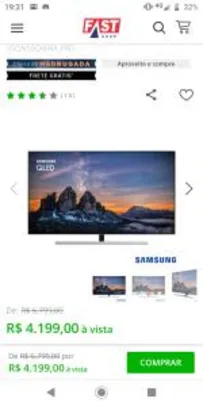 Smart TV Samsung QLED UHD 4K 55" com Pontos Quânticos, Direct Full Array 8x e Wi-Fi - R$4199