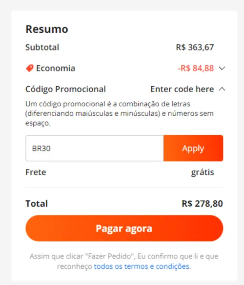 Imagem na descrição da promoção