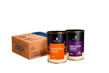 (REC) Pack de 2 latas Lácteos 200g Santa Monica - Chocolate Europeu e Cappuccino