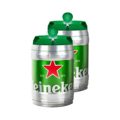 Cerveja Heineken Barril 5 Litros - 2 Unidades r$ 100