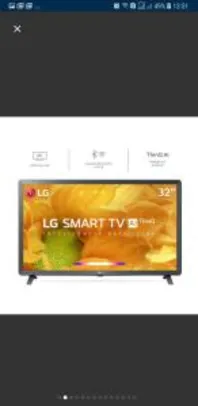 Smart TV LED 32" HD LG 32LM625BPSB ThinQ Ai | R$859