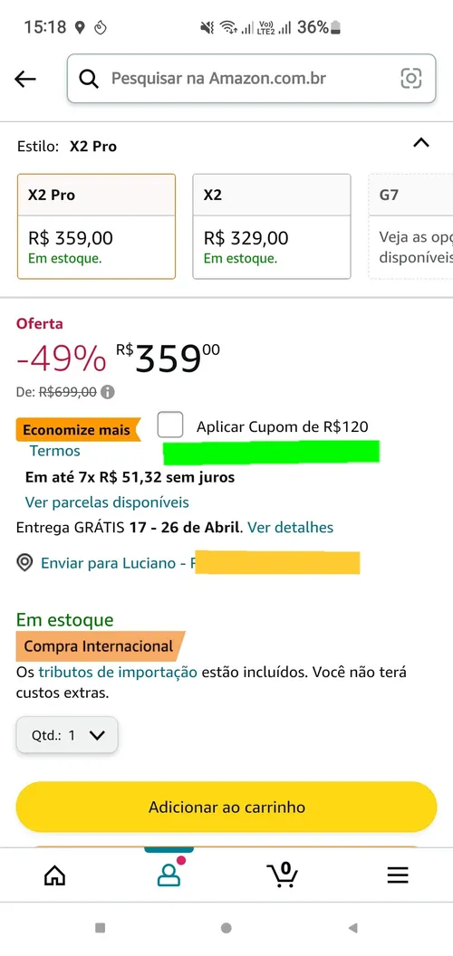 Imagem na descrição da promoção