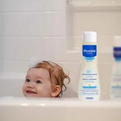 Gentle Shampoo, Suave e Não Arde os Olhos, Mustela Bebê, Azul, Médio 500 ml | R$33