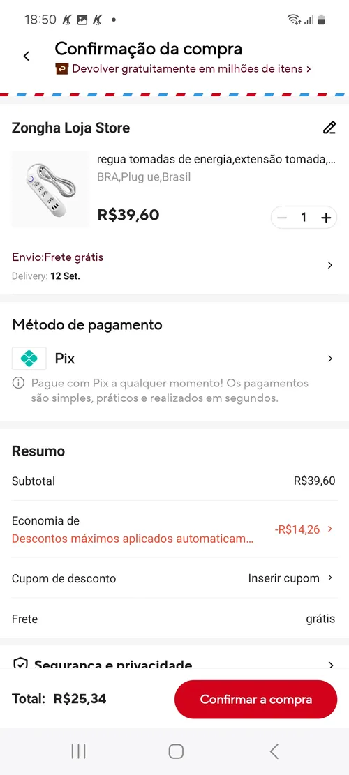 Imagem na descrição da promoção