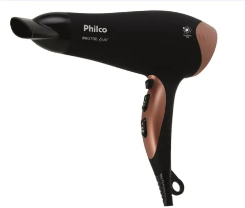 Secador de Cabelos Philco PH3700 Gold Preto 2000W R$ 99