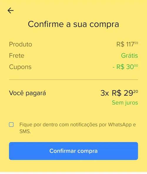 Imagem na descrição da promoção