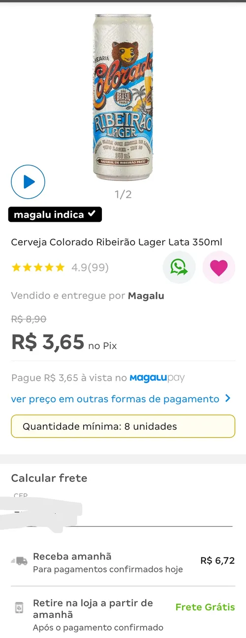 Imagem na descrição da promoção