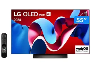 Smart TV 55" 4K LG OLED evo OLED55C4 144hz Nativo Processador α9 Ger7 Wi-Fi e Bluetooth 4 HDMI 3 USB