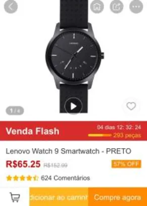 Lenovo Watch 9 Wristband - BLACK R$65