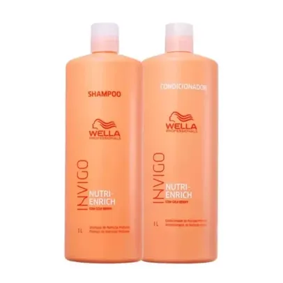 Kit Wella Professionals Invigo Nutri-Enrich Salon Duo - Shampoo 1000ml + Condicionador 1000ml