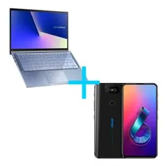 Notebook ASUS ZenBook UX431FA-AN202T Azul Claro Metálico + Smartphone ASUS ZenFone 6 8GB/256GB Preto