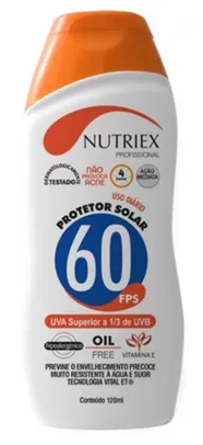 Protetor Solar Nutriex 60 FPS 120ml