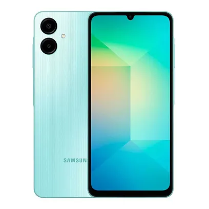 Foto do produto Celular Samsung Galaxy A06, 128GB, 4GB RAM, Tela 6.7", Câm. Traseira 50+2MP, Frontal 8MP - Verde Claro