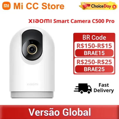 Xiaomi C500 Pro Câmera Inteligente, Imagem Ultra Clara, Chip de Segurança MJ