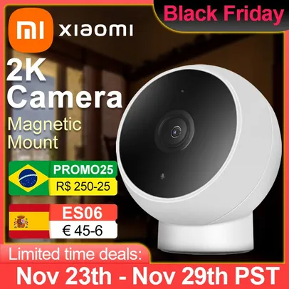 [APP/Taxa Inclusa] Câmera IP Xiaomi Mijia 2k 1296p WiFi Visão Noturna, Monitor de Segurança, Detecção de Vídeo