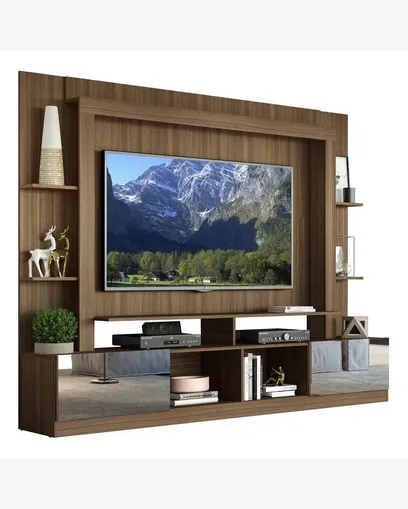 Product photo Estante Com Suporte Tv 65" Portas C/ Espelho Oslo Multimóveis V3382