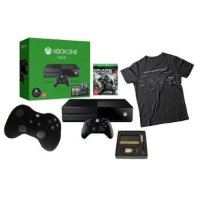 Console Xbox One 500GB - Gears of War 4 (Download) + Kit Elite Especial + Almofada em Formato de Controle - R$ 1099