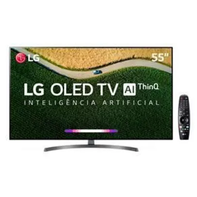 Smart TV OLED 55" UHD 4K LG OLED55B9PSB com ThinQ AI Inteligência Artificial IoT