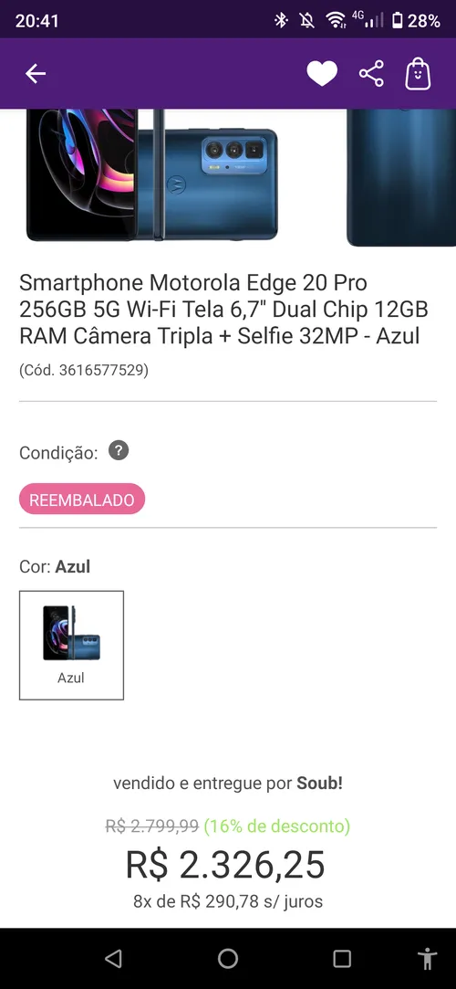 Imagem na descrição da promoção