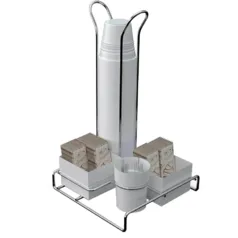 Suporte Organizador Café/Porta Sachês De Chás/Açúcares/Colheres/Copos - Stolf Branco