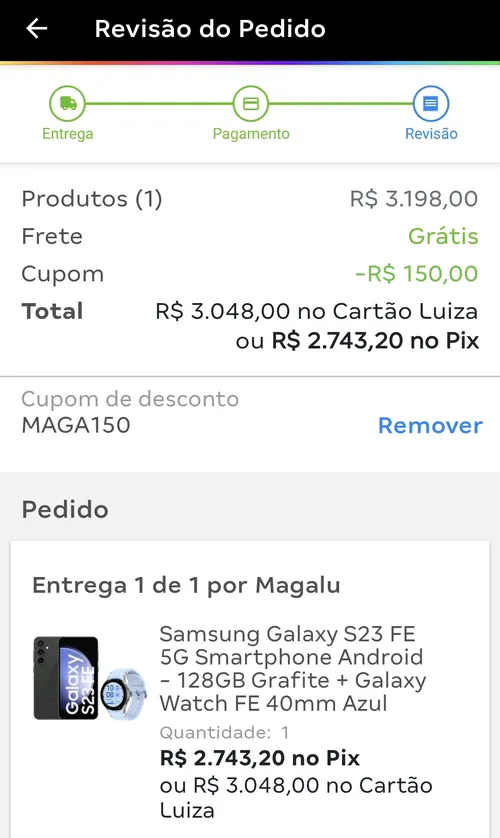 Imagem na descrição da promoção