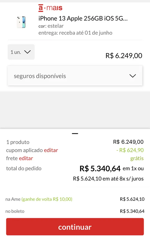 Imagem na descrição da promoção