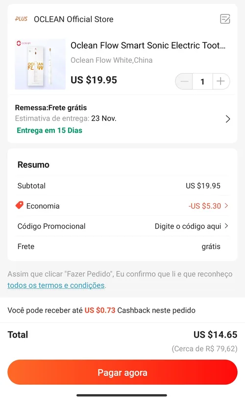 Imagem na descrição da promoção