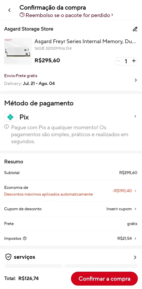 Imagem na descrição da promoção