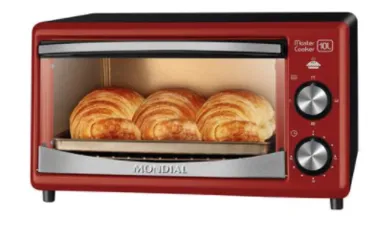 Forno Elétrico Mondial Marter Cooker FR-20 10L 650W – Vermelho | R$160