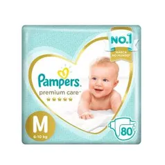 Fralda Pampers Premium Care M - 80 Unidades