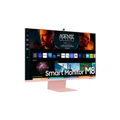 Monitor Smart Samsung M8 32 IPS 4K UHD, HDR 10, HDMI/USB-C, Tizen, WebCam, Bluetooth, WiFi, AirPlay 2, VESA, Rosa - LS32BM80PULXZD