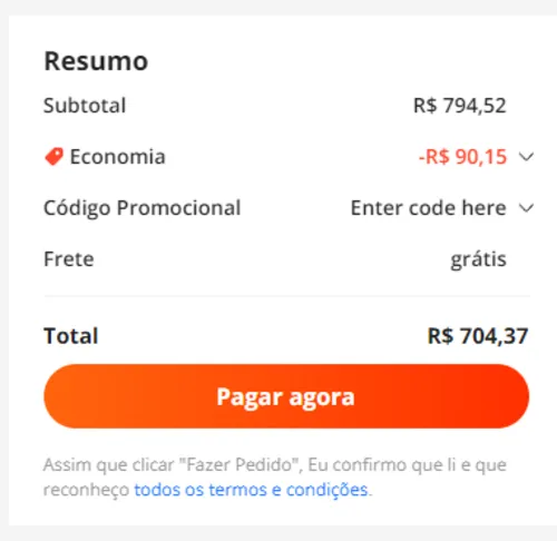 Imagem na descrição da promoção