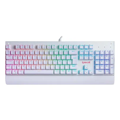 Teclado Mecânico Gamer Redragon Kala K557W, RGB, Switch Outemu MK2 Brown, ABNT2, Branco - K557W-RGB (BROWN)