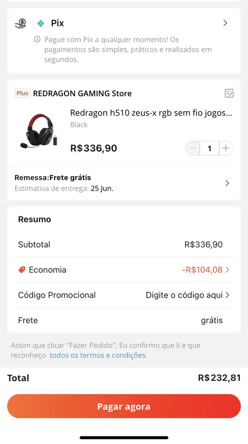 Imagem na descrição da promoção