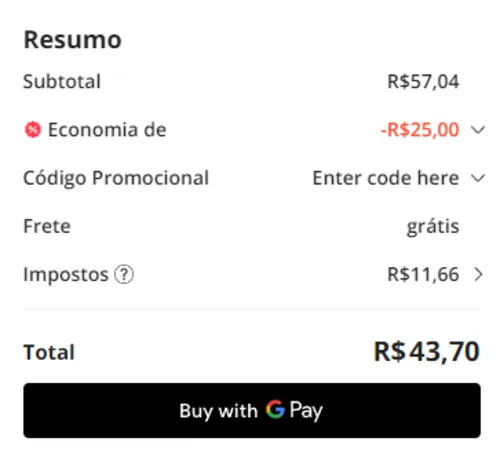 Imagem na descrição da promoção