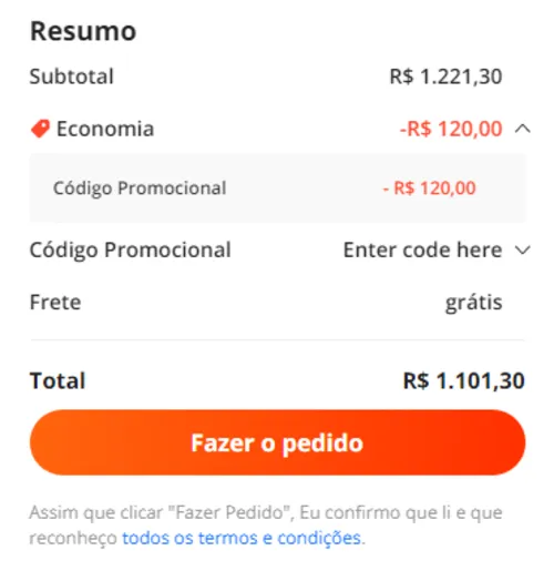 Imagem na descrição da promoção