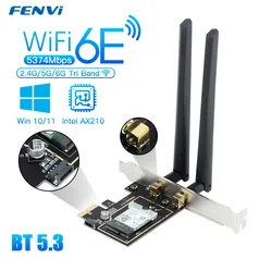 Adaptador WiFi 6E 5374Mbps Fenvi PCE-AX210