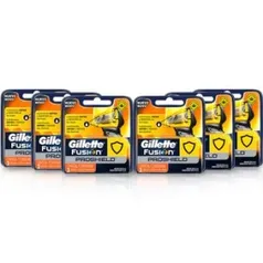 Kit com 6 Cartuchos de Barbear Gillette Fusion Proshield 12 Cargas Total por R$ 120