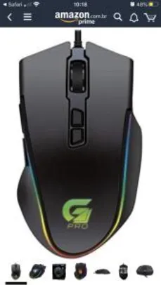 Mouse Gamer Pro, Fortrek, Mouses R$ 102