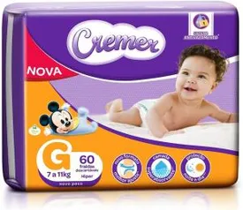 Fralda Disney Hiper, Cremer, G, pacote de 60