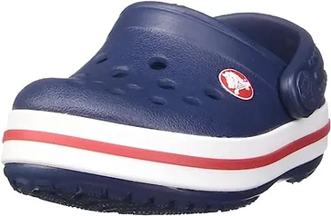 Crocs Tamanco unissex infantil Crocband (Todder Shoes), Azul-marinho/vermelho, 6 Toddler