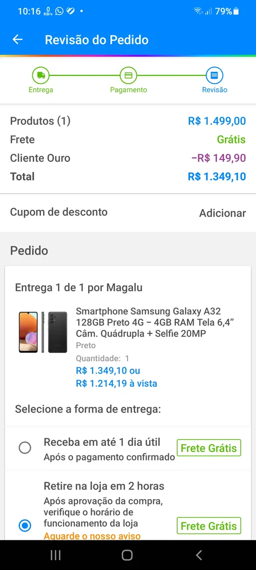 Imagem na descrição da promoção